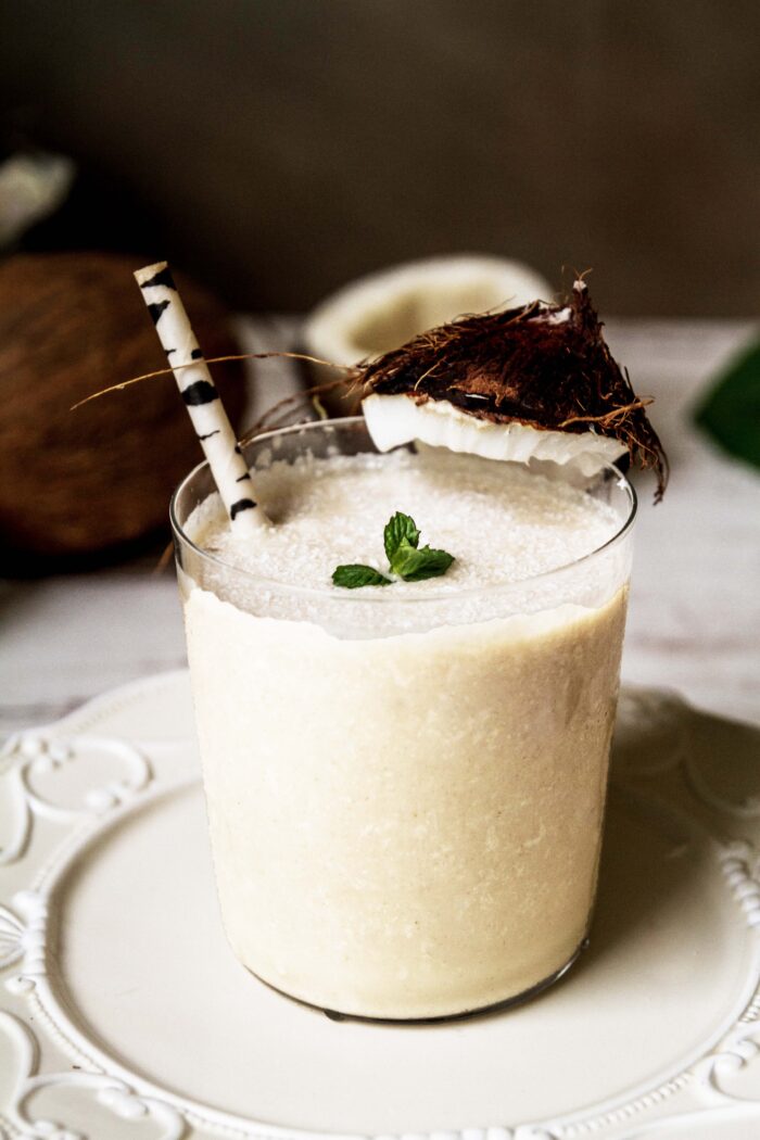 Coconut Snowball Cocktail/Mocktail Recipe with Almond Milk Ice Cream