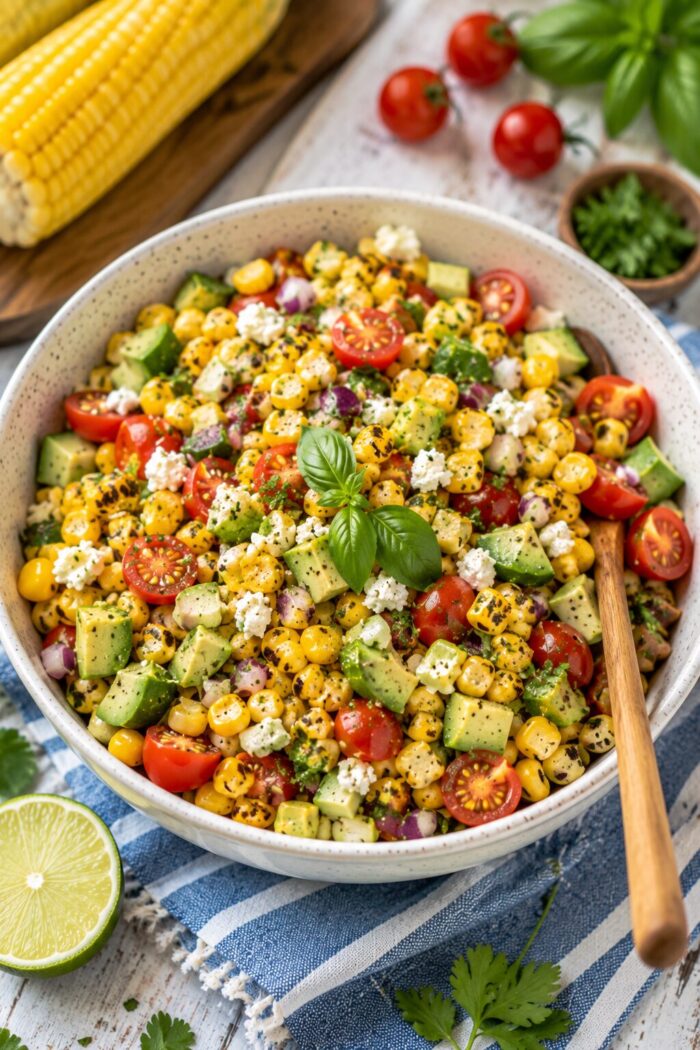 Easy Corn Salad with Honey Lime Dressing