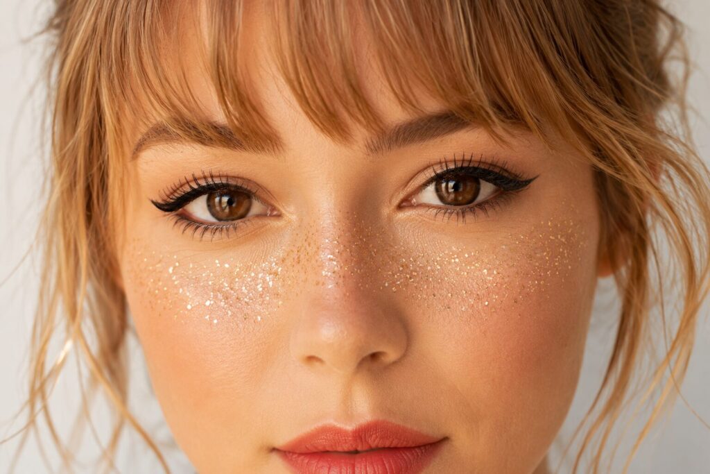 glitter face
