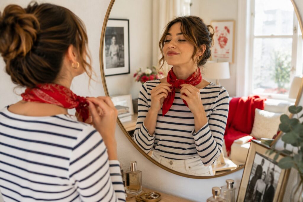 red scarf